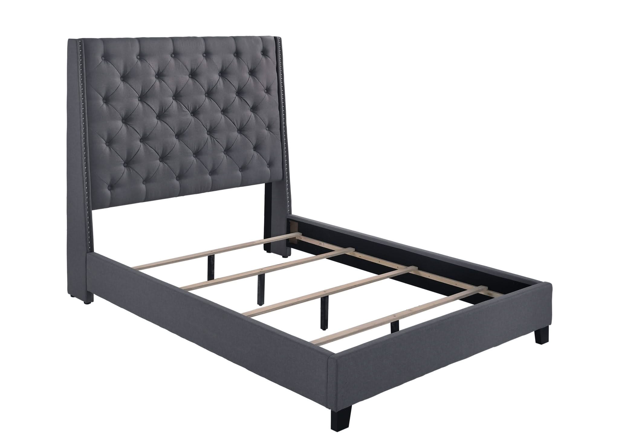 Chantilly - King Upholstered Bed - Gray