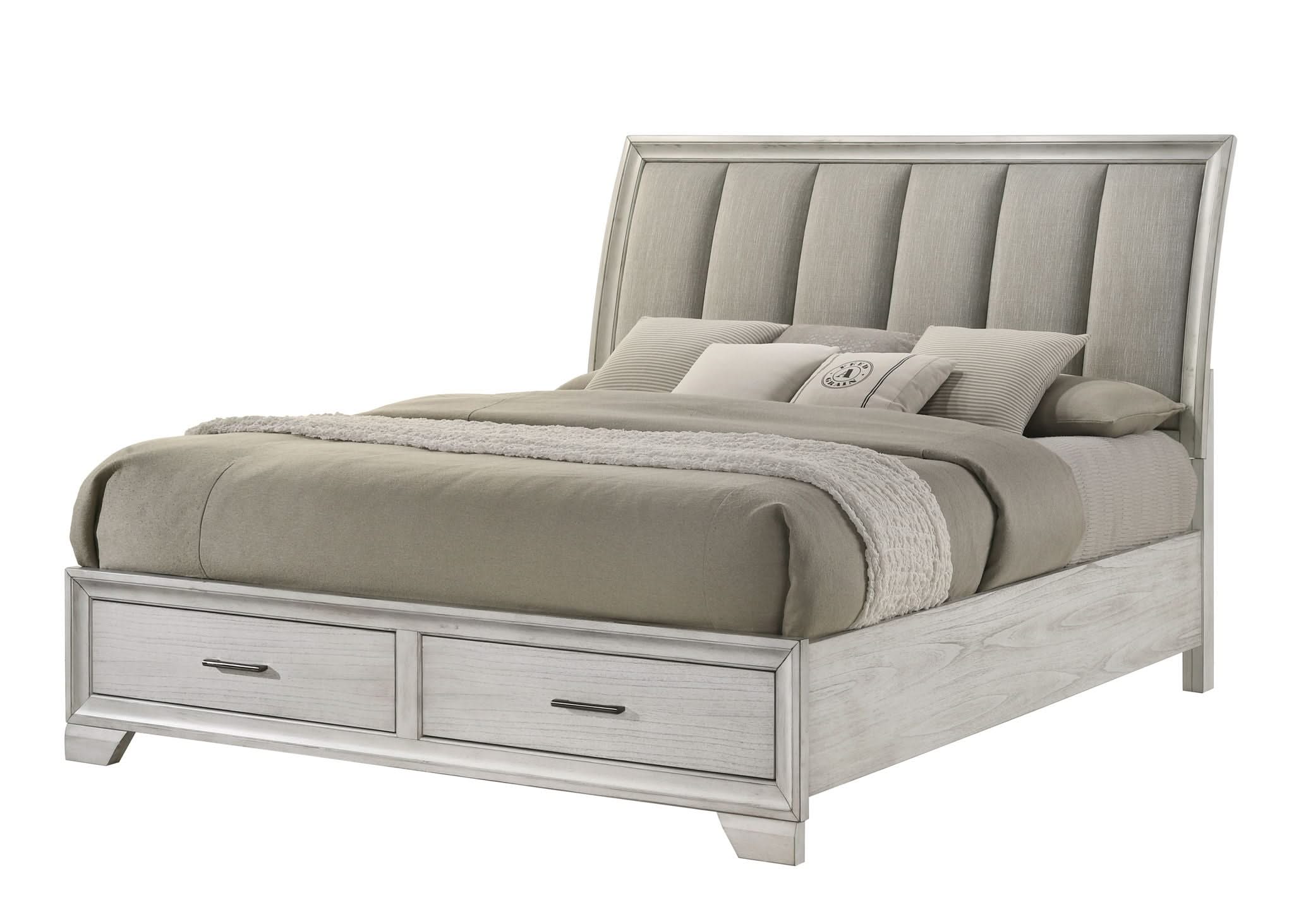 Jaymes - King 5 Piece Bedroom Set - White Mist