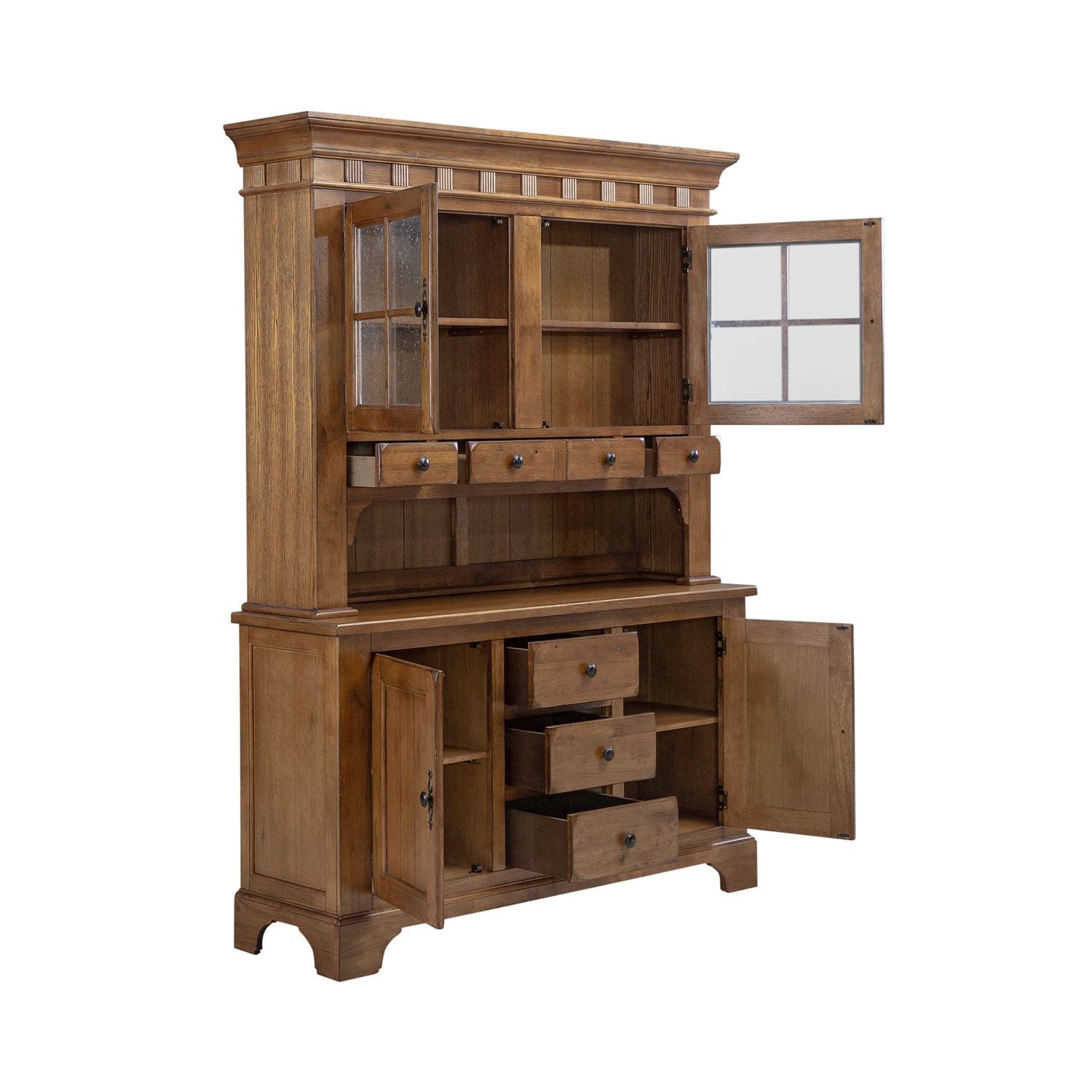 Treasures - Hutch & Buffet - Rustic Oak