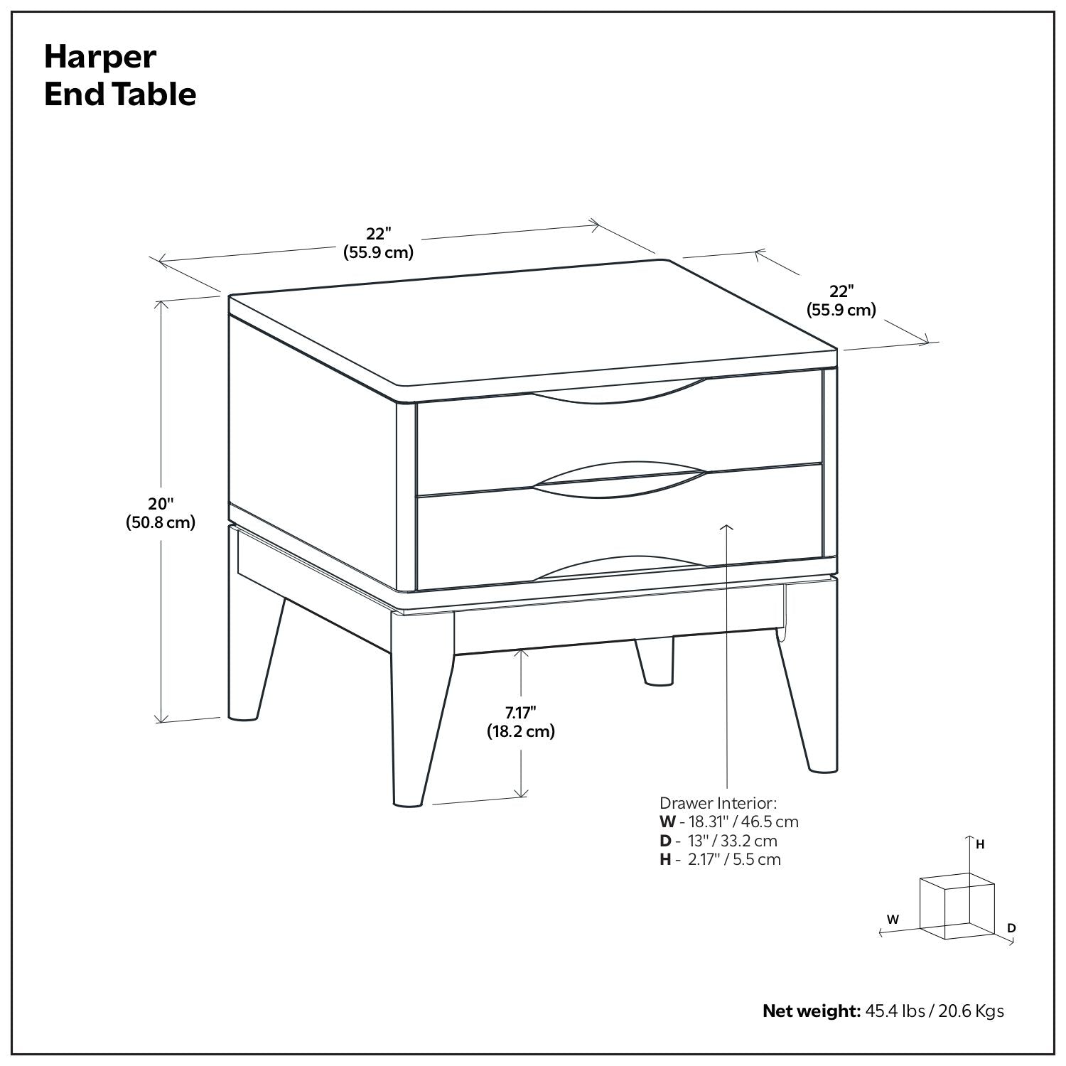Harper - Handcrafted End Table