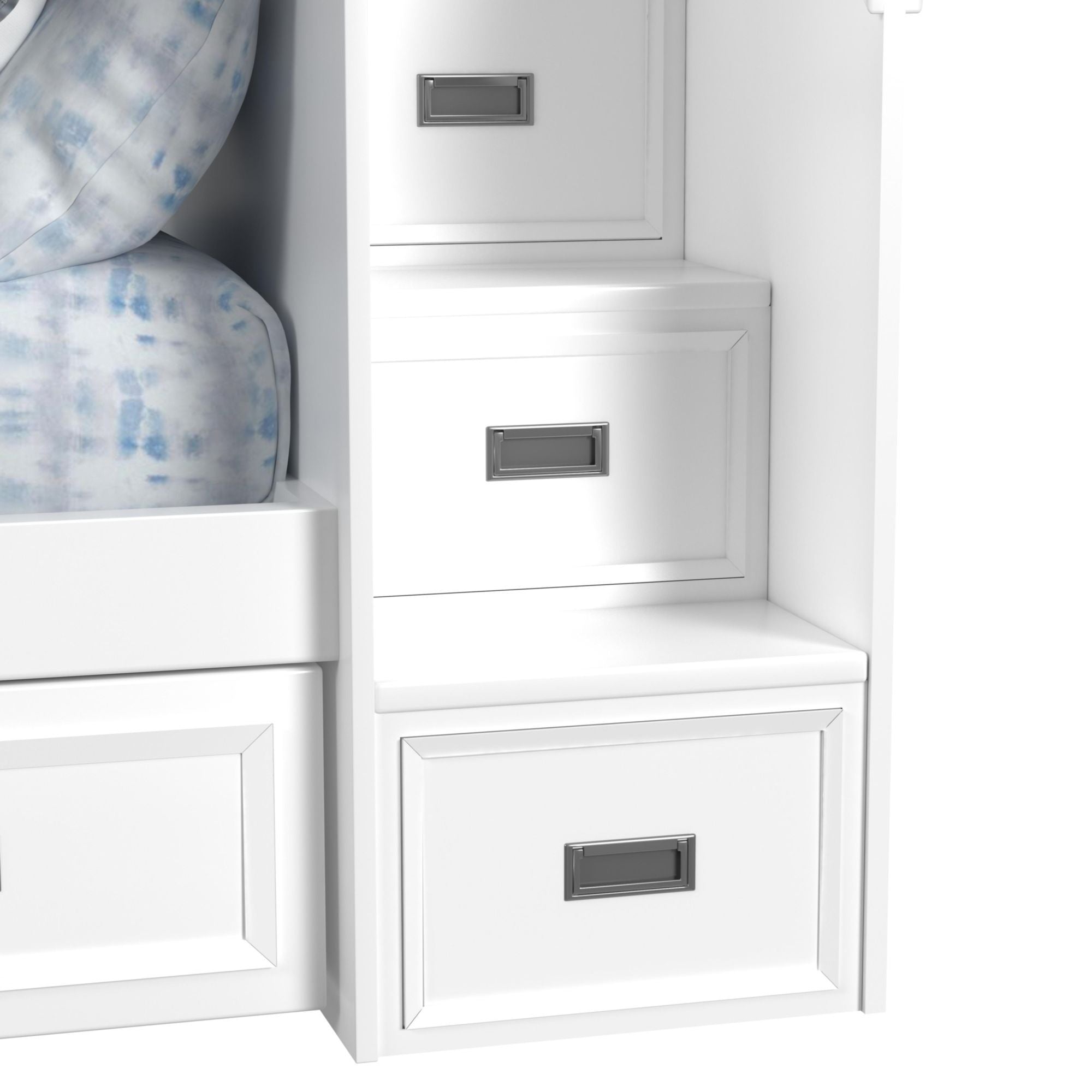 Hampton Kids - Bunk With Staircase And Trundle Bedroom Set