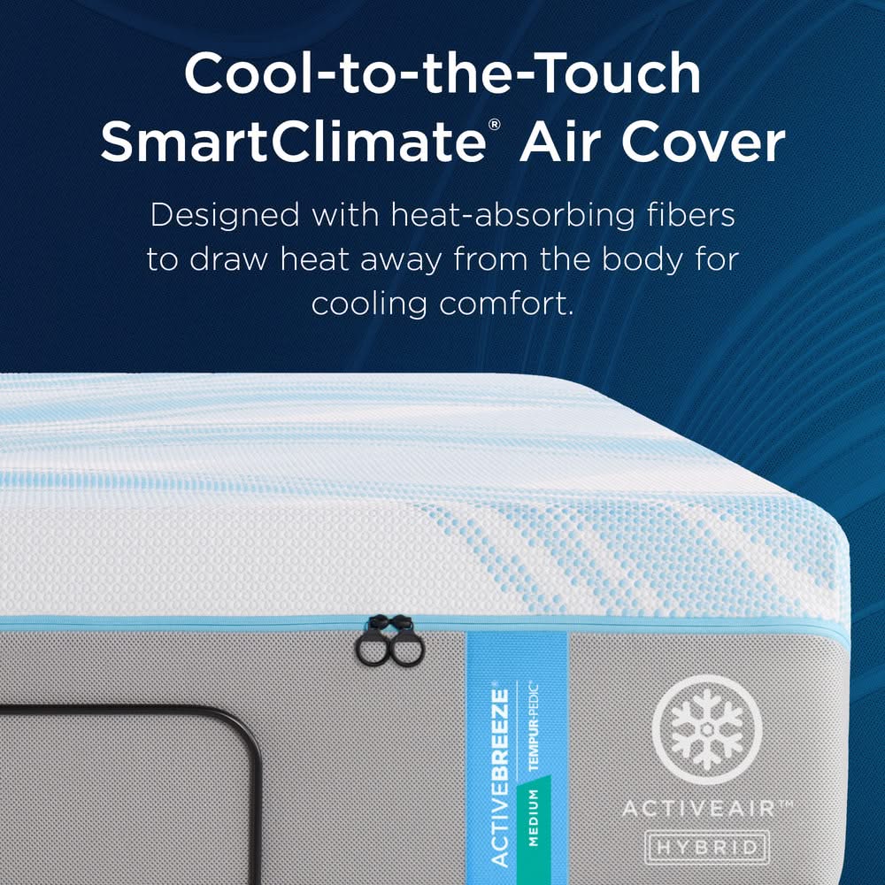 Tempur-Pedic ActiveBreeze® Medium Hybrid Smart Bed
