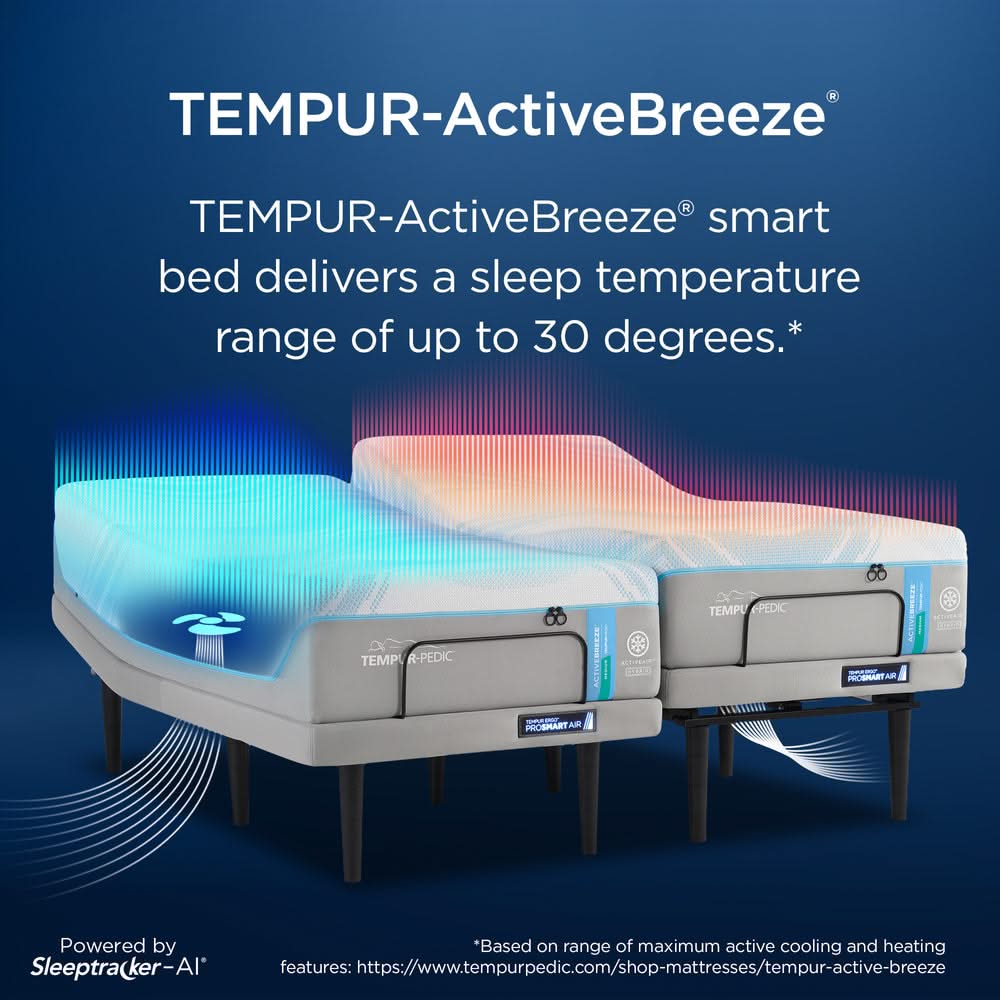 Tempur-Pedic ActiveBreeze® Medium Hybrid Smart Bed