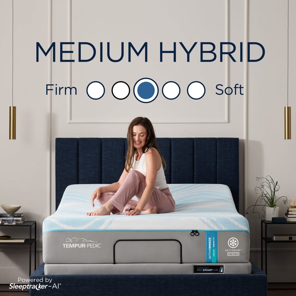 Tempur-Pedic ActiveBreeze® Medium Hybrid Smart Bed