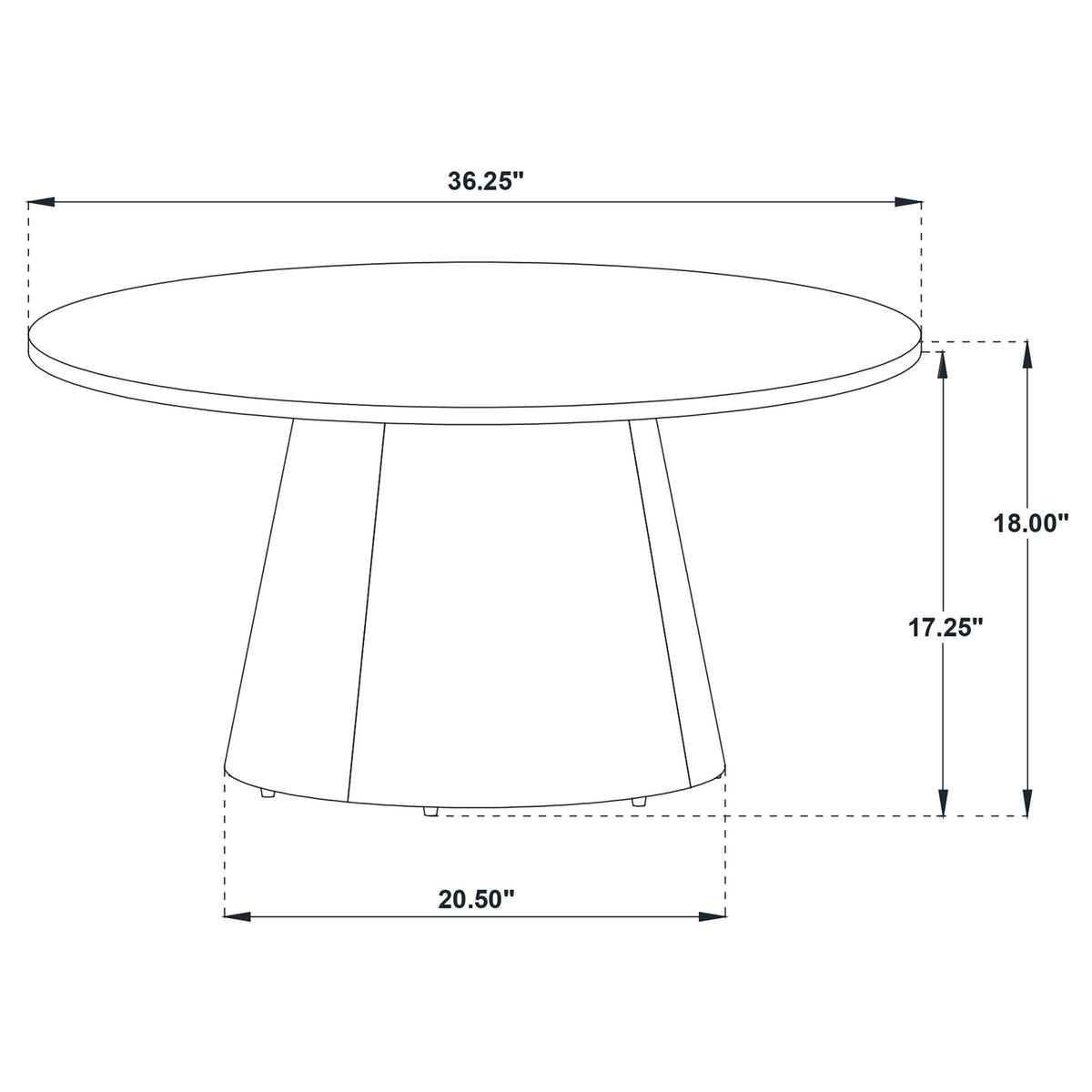Franklin 36-inch Round Pedestal Coffee Table Grey and Dark Brown