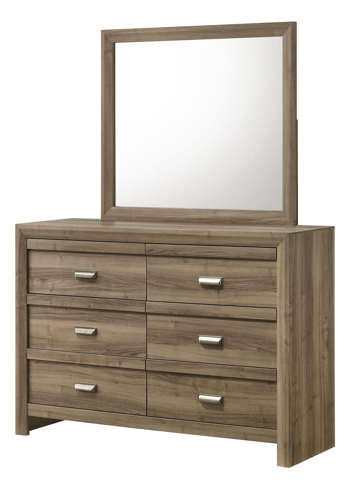 Valor - Queen 5 Piece Bedroom Set - Light Brown