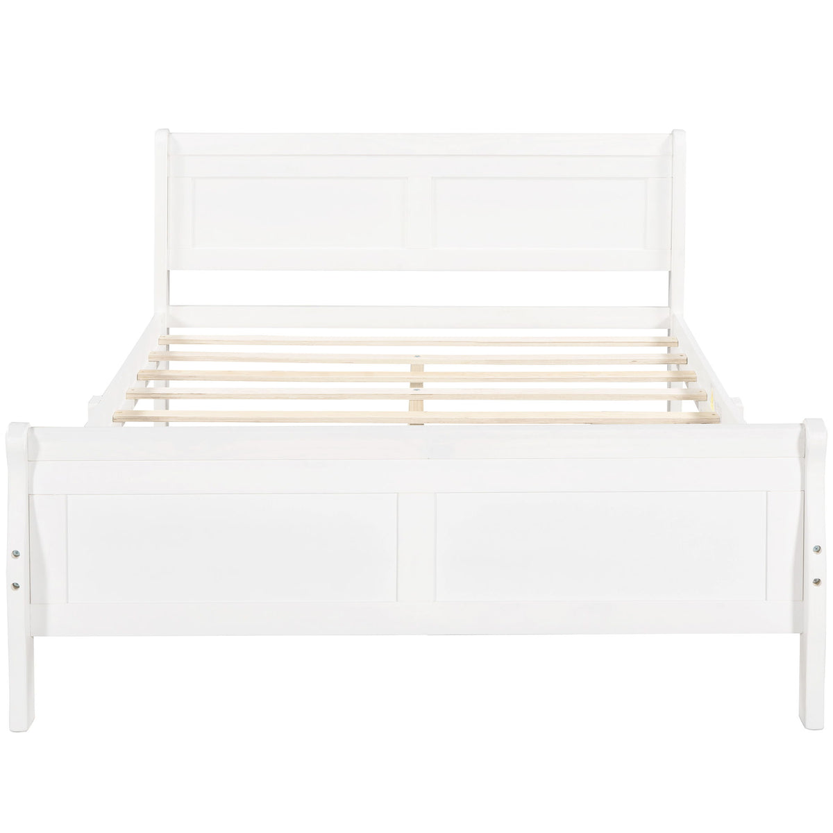 Platform Bed Frame Mattress Foundation Sleigh Bed With Headboard / Footboard / Wood Slat Suppor
