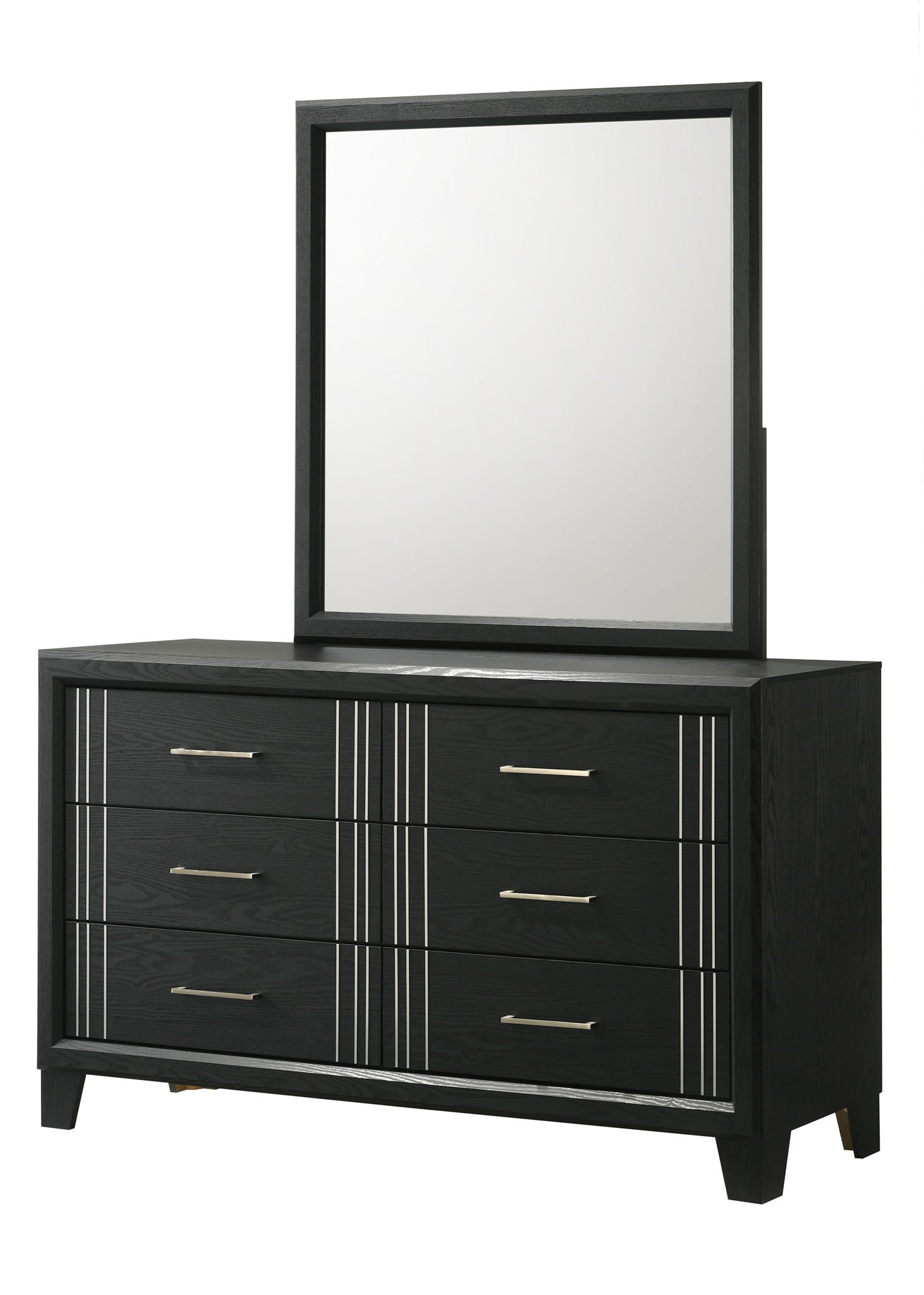 Charlie - Full 4 Piece Bedroom Set - Charcoal