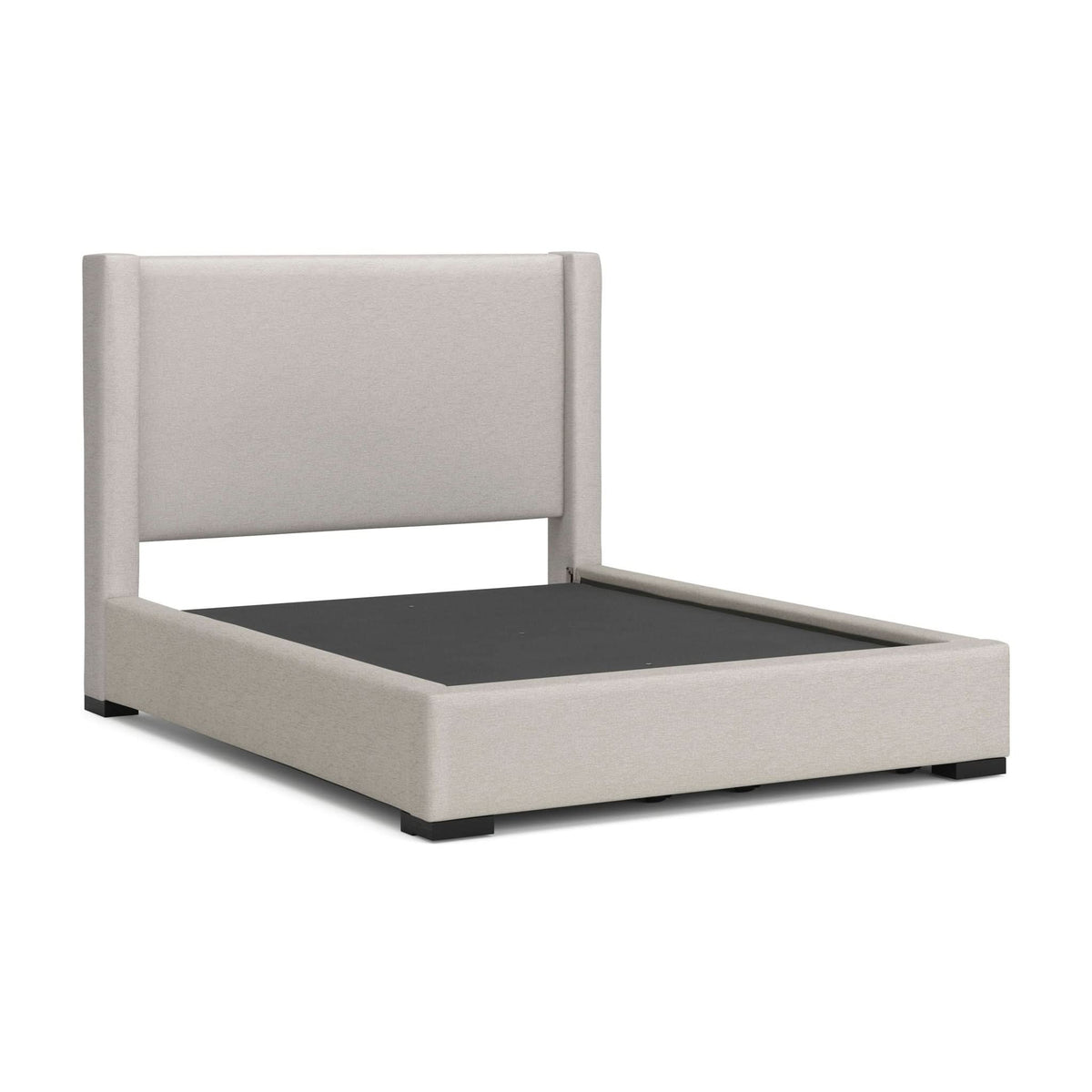 Brozmont - Queen Upholstered Storage Bed - Oatmeal