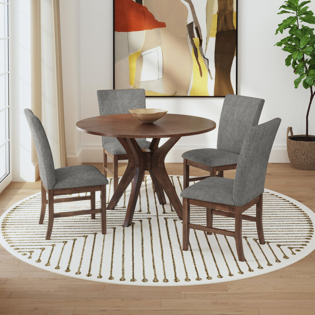 Santa Barbara - Round Dining Table - Walnut