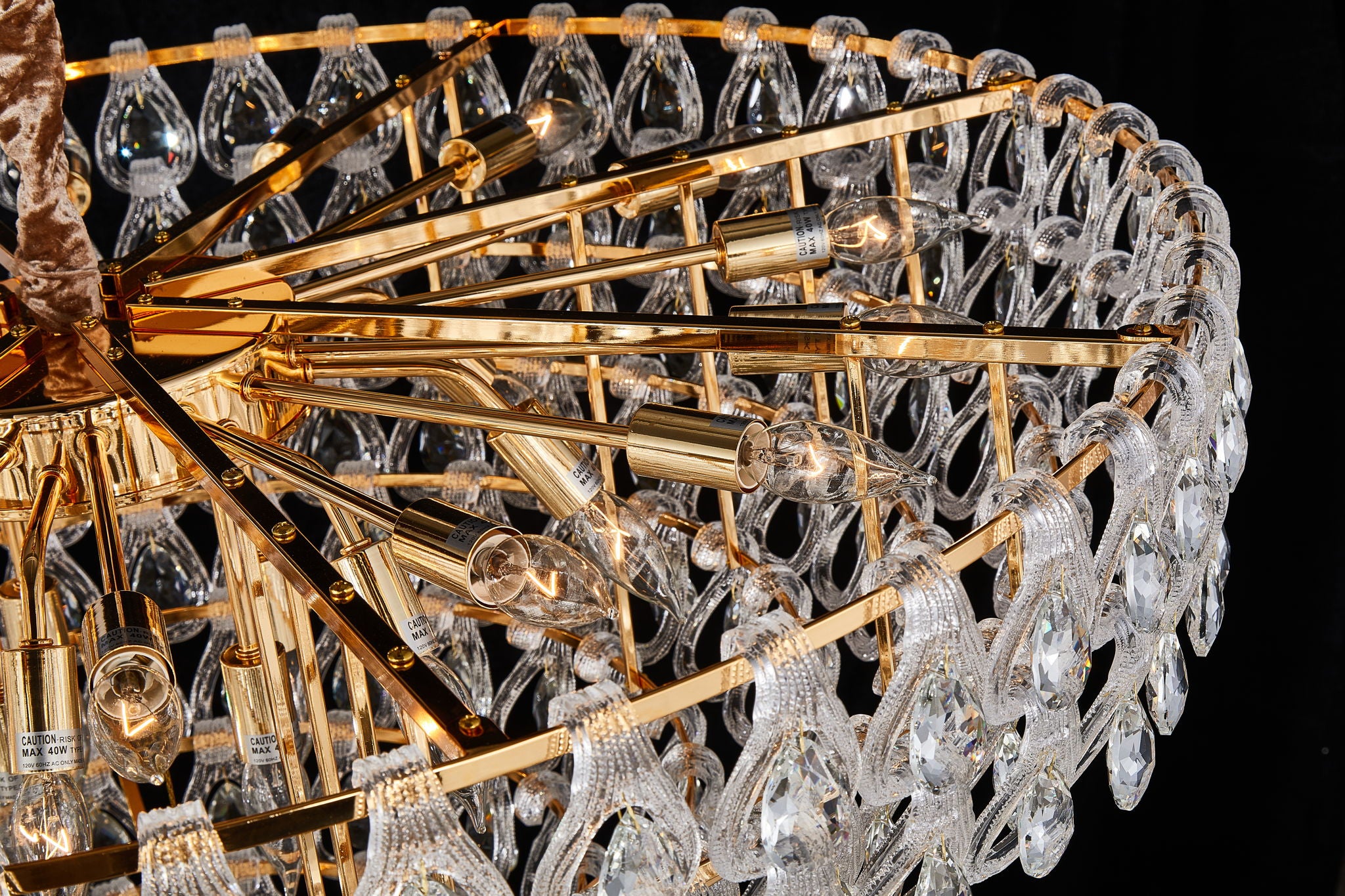 Michael Amini Lighting - Gala 28-Light Round LED Chandelier - Gold
