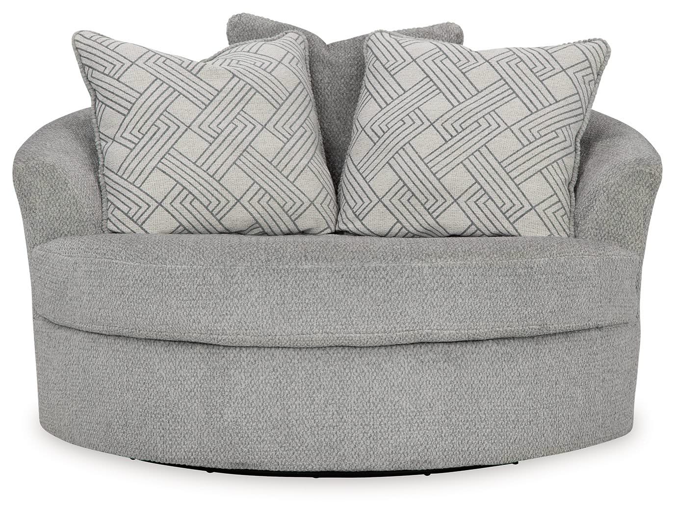 Casselbury - Oversized Swivel Accent Chair - Cement
