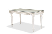 Glimmering Heights - Writing Desk With Glass Top - Ivory