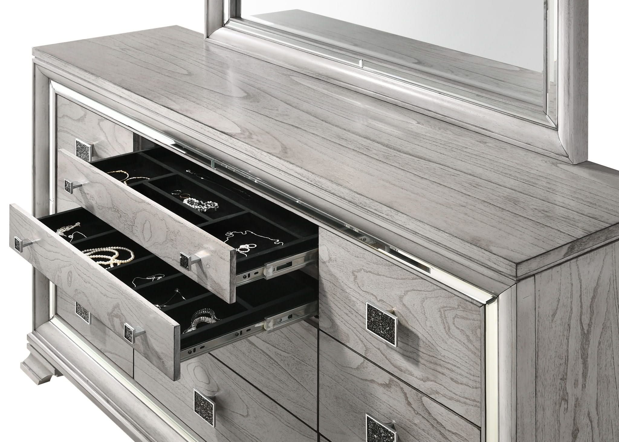 Vail - Dresser & Mirror - Gray