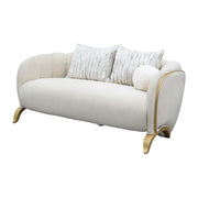 Scotts Square - Loveseat - Cornsilk / Light Champagne