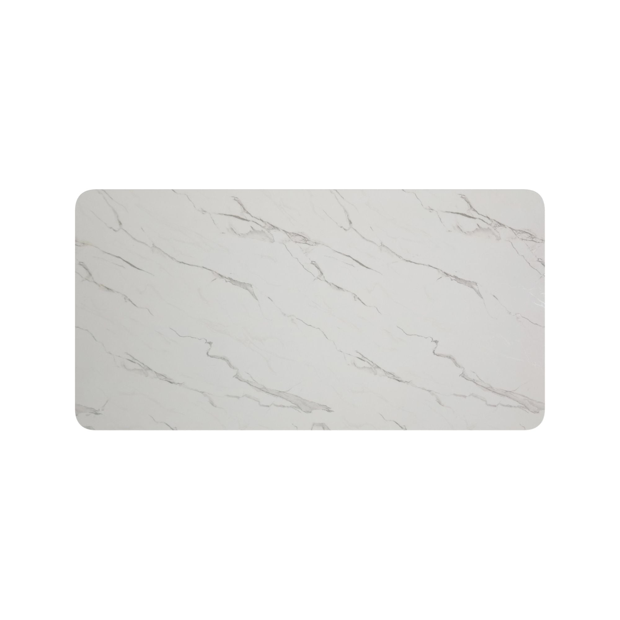 Marlene - Dining Table With White Faux Marble Top - White