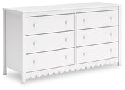 Hallityn - Six Drawer Dresser - White