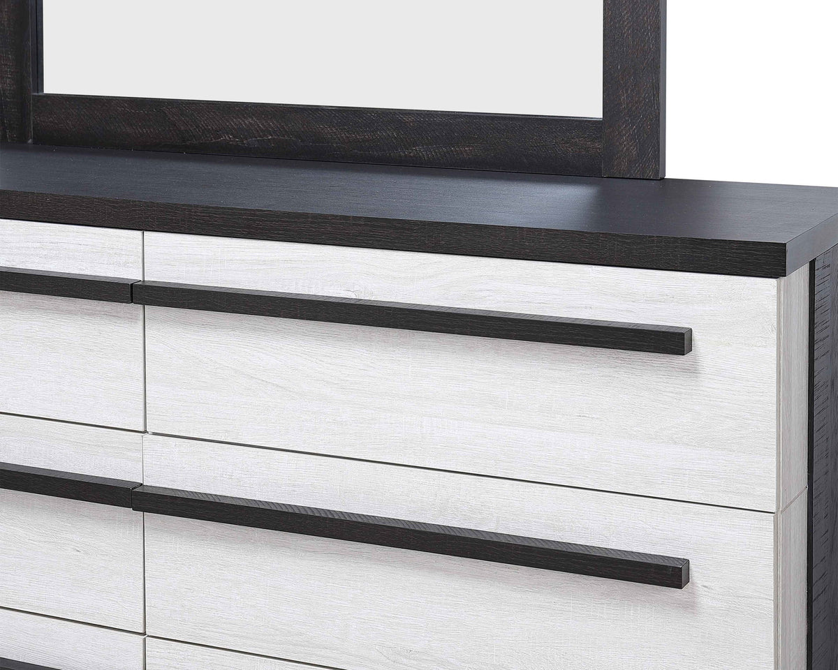 Remington - King 5 Piece Bedroom Set - Black / White