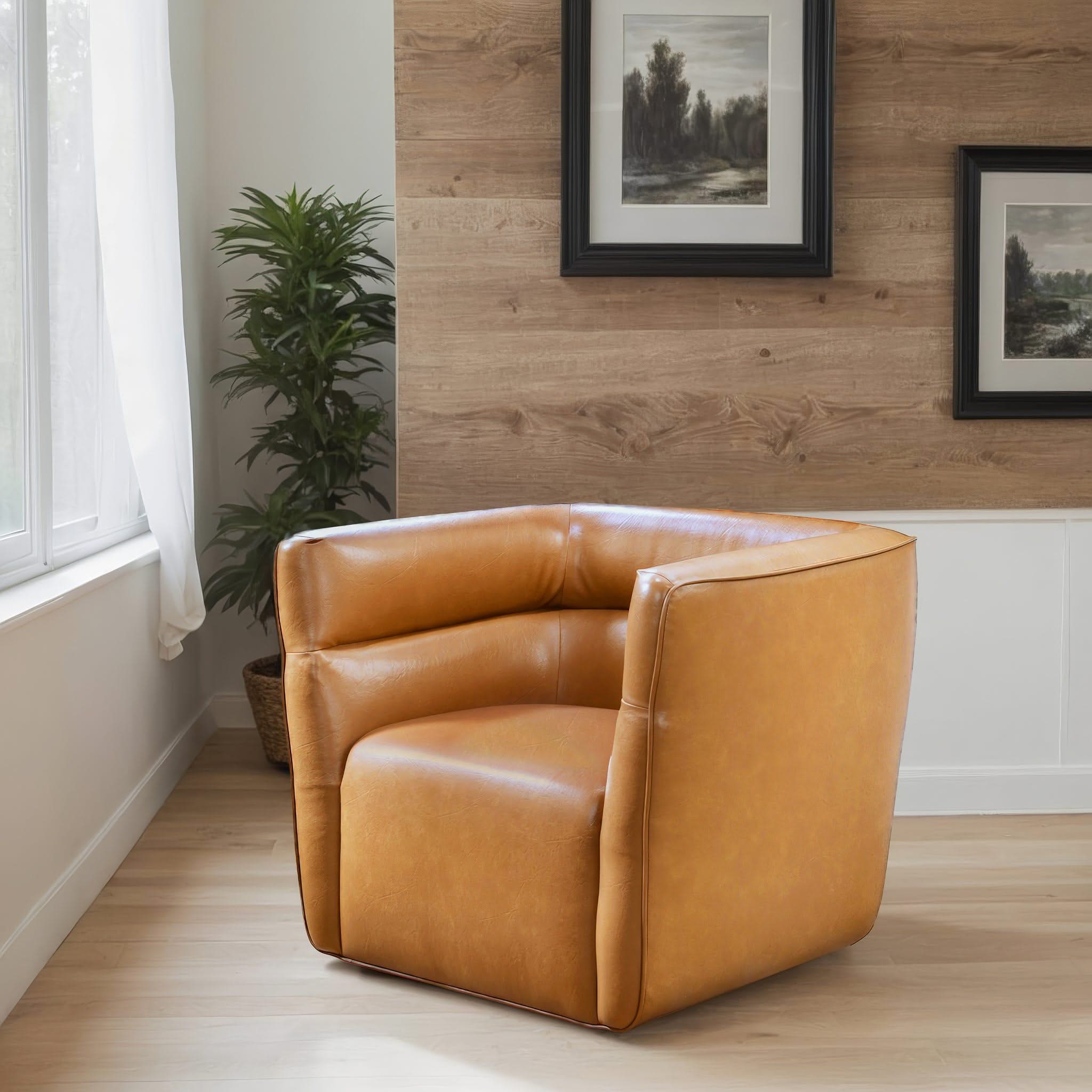 Callan - Swivel Chair - Tan - | Free Shipping | Exclusive Furniture