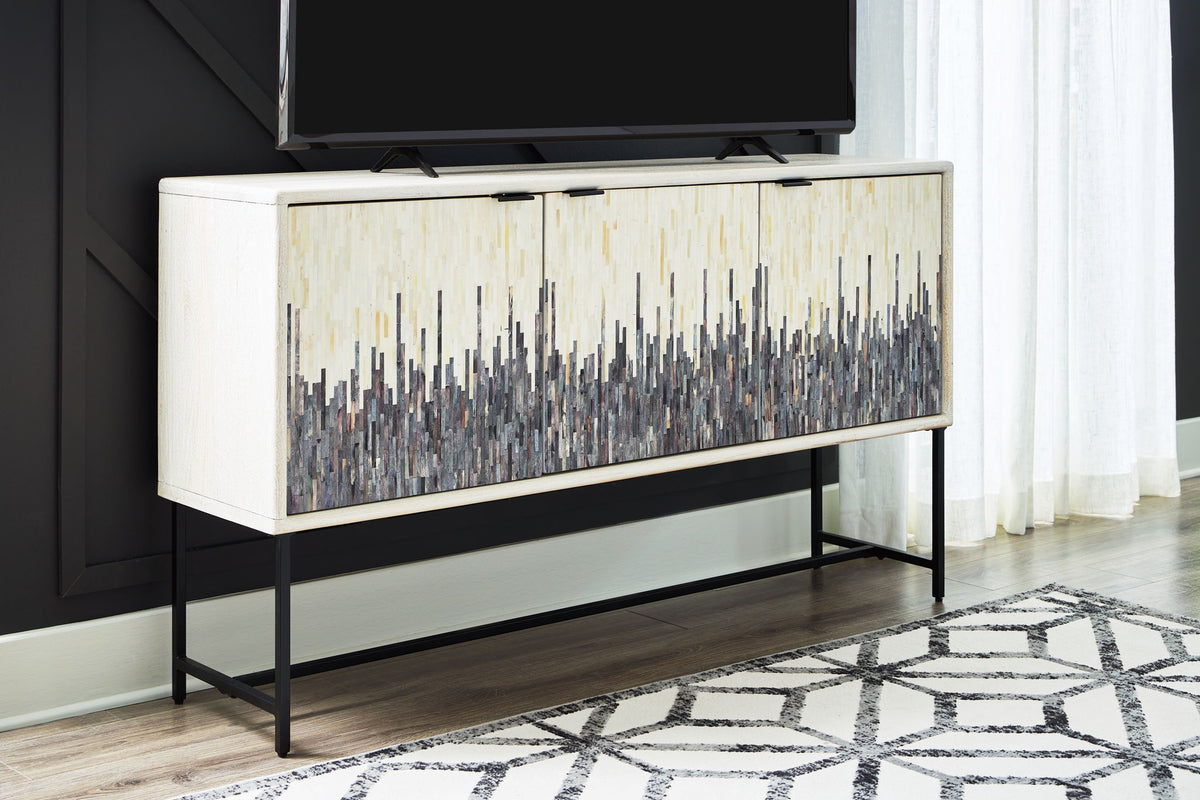 Freyton - Accent Cabinet - White / Gray