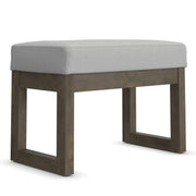 Milltown - Small Ottoman Bench - Stone Gray