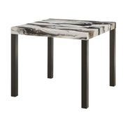 Vega - Faux Marble Counter Height Table - White / Black