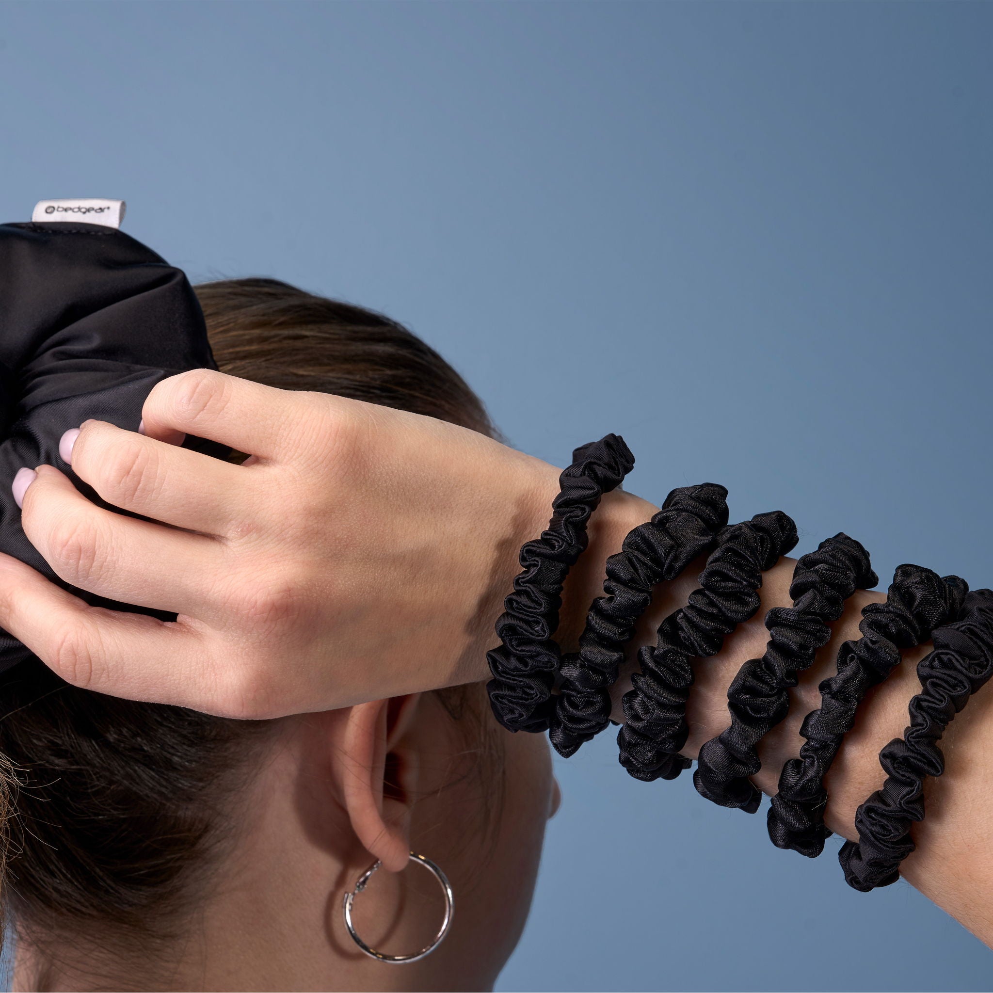 Hyper-Silk - Skinny Performance Scrunchies (Set of 6) - Black