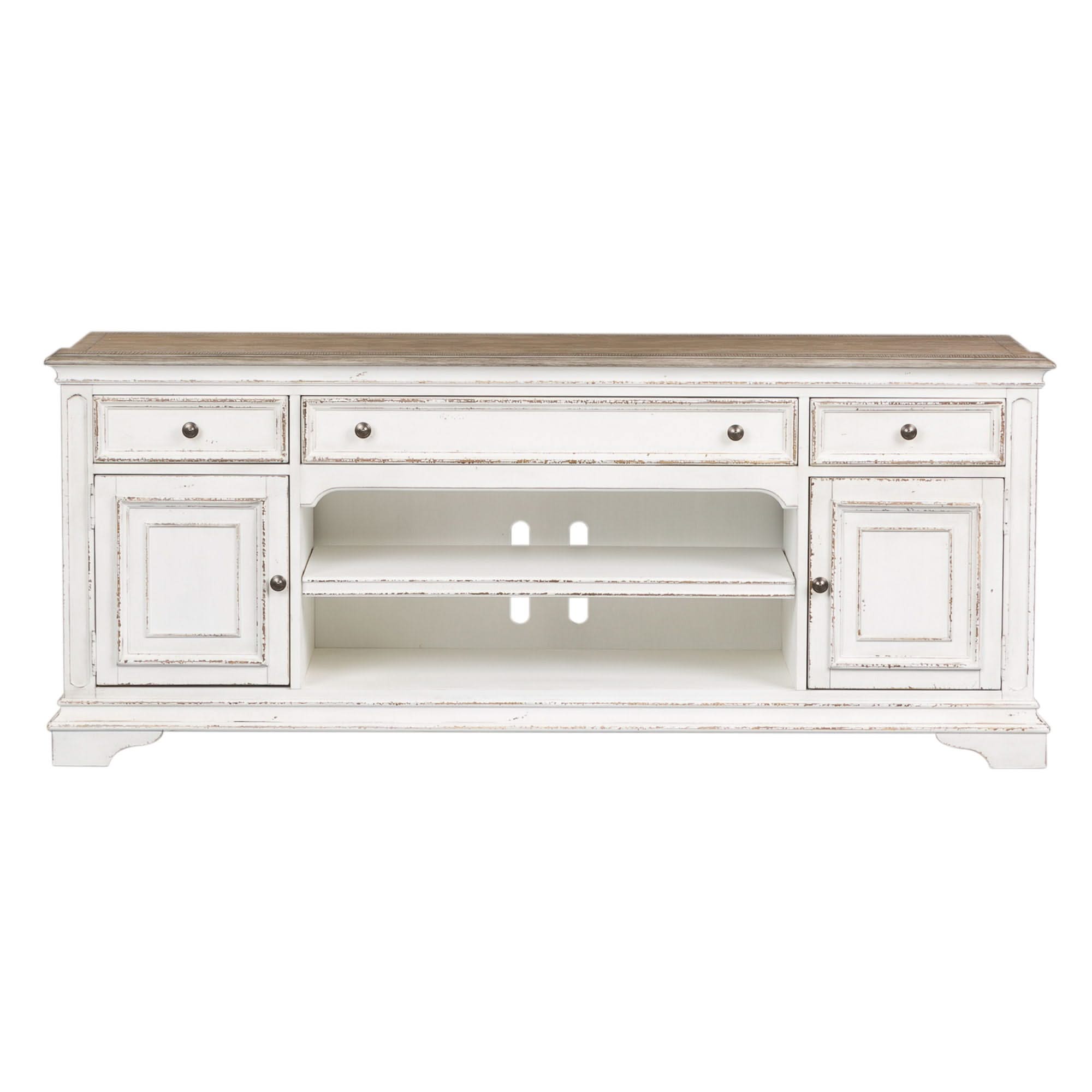 Magnolia Manor - Entertainment TV Stand - Antique White