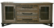 Loft - Buffet With 3 Drawer / 2 Doors - Two Tone Gray / Brown