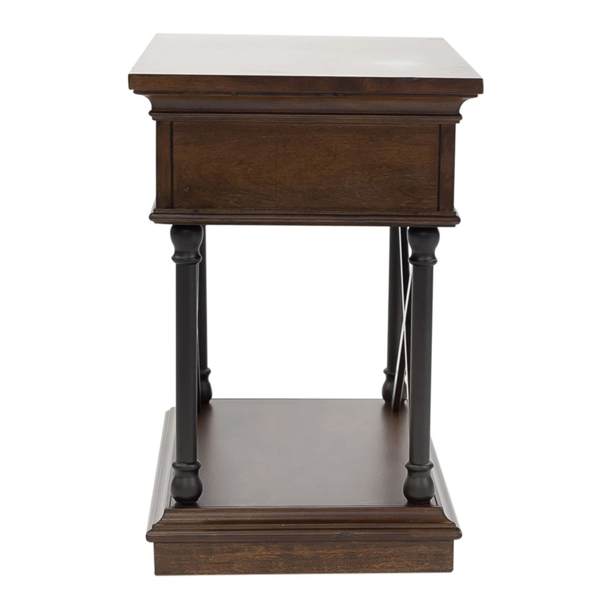 Tribeca - Drawer Chair Side Table - Cordovian Brown