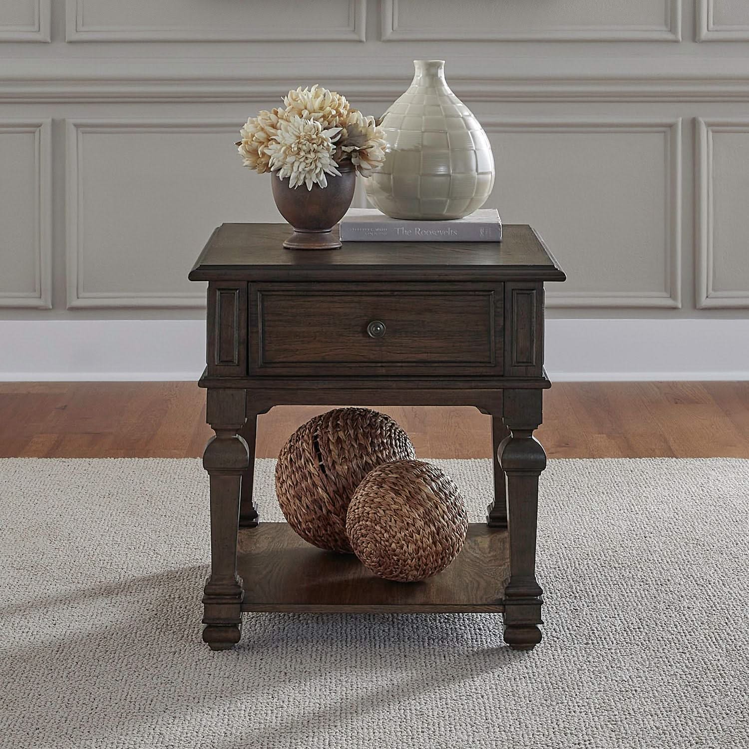 Providence Park - Drawer End Table - Chateau Brown