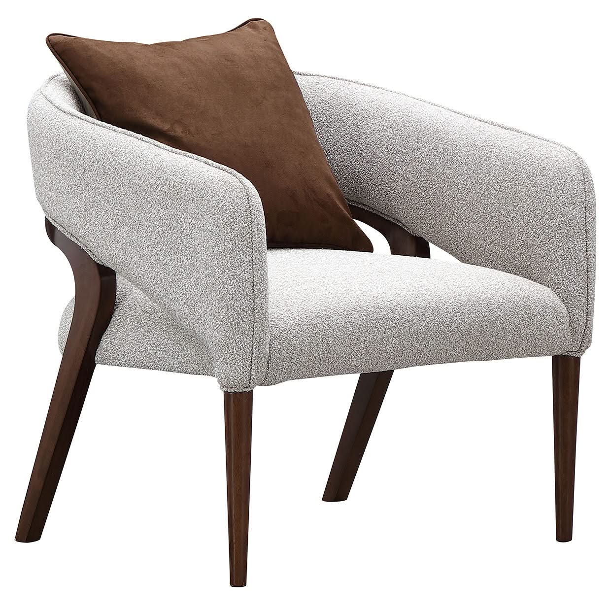 Houston - Accent Chair - Pebble / Walnut