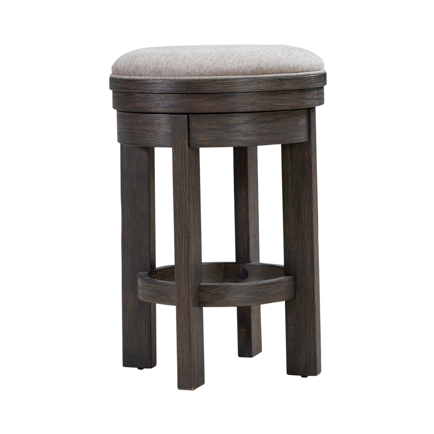 Lennox Hill - Upholstered Swivel Console Stool - Bark