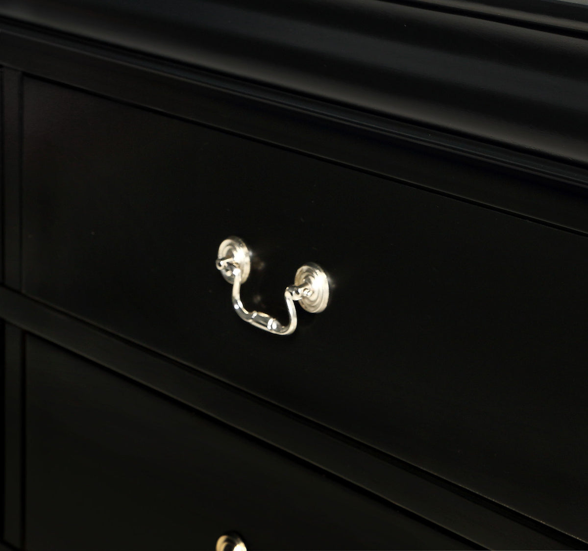 Louis Philip - Twin 5 Piece Bedroom Set - Black