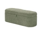Philipa - Storage Bench - Light Green Tweed