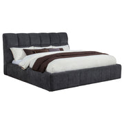 Nollet 48-inch Upholstered Eastern King Platform Bed Grey