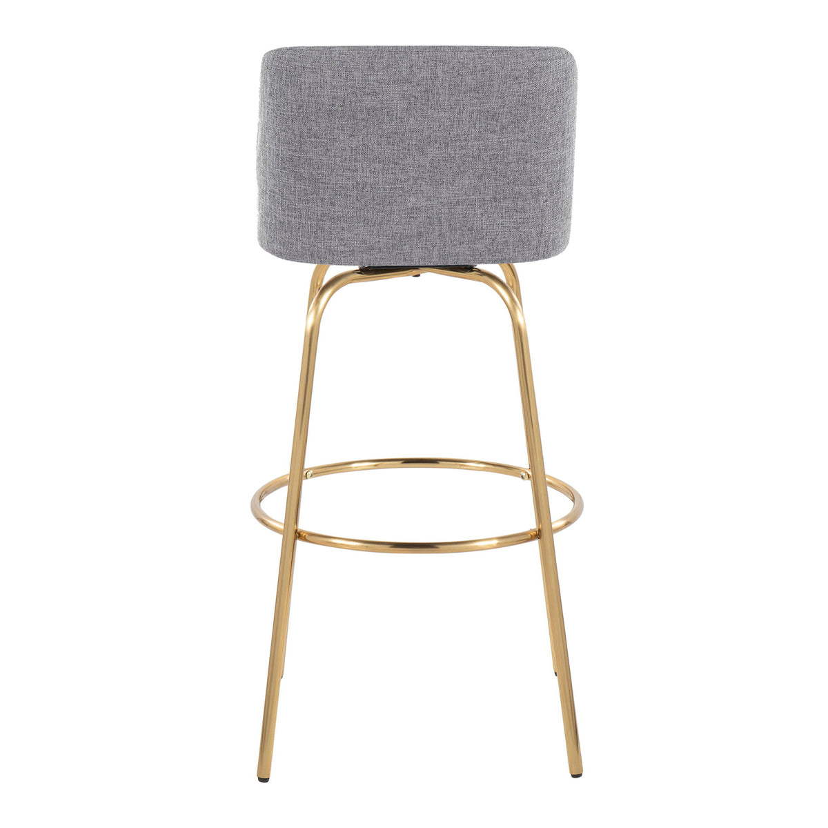 Toriano - Contemporary Fixed Height Barstool With Swivel And Round Footrest (Set of 2)