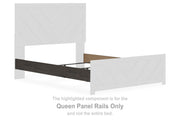 Prendonea - Queen Panel Rails - Charcoal