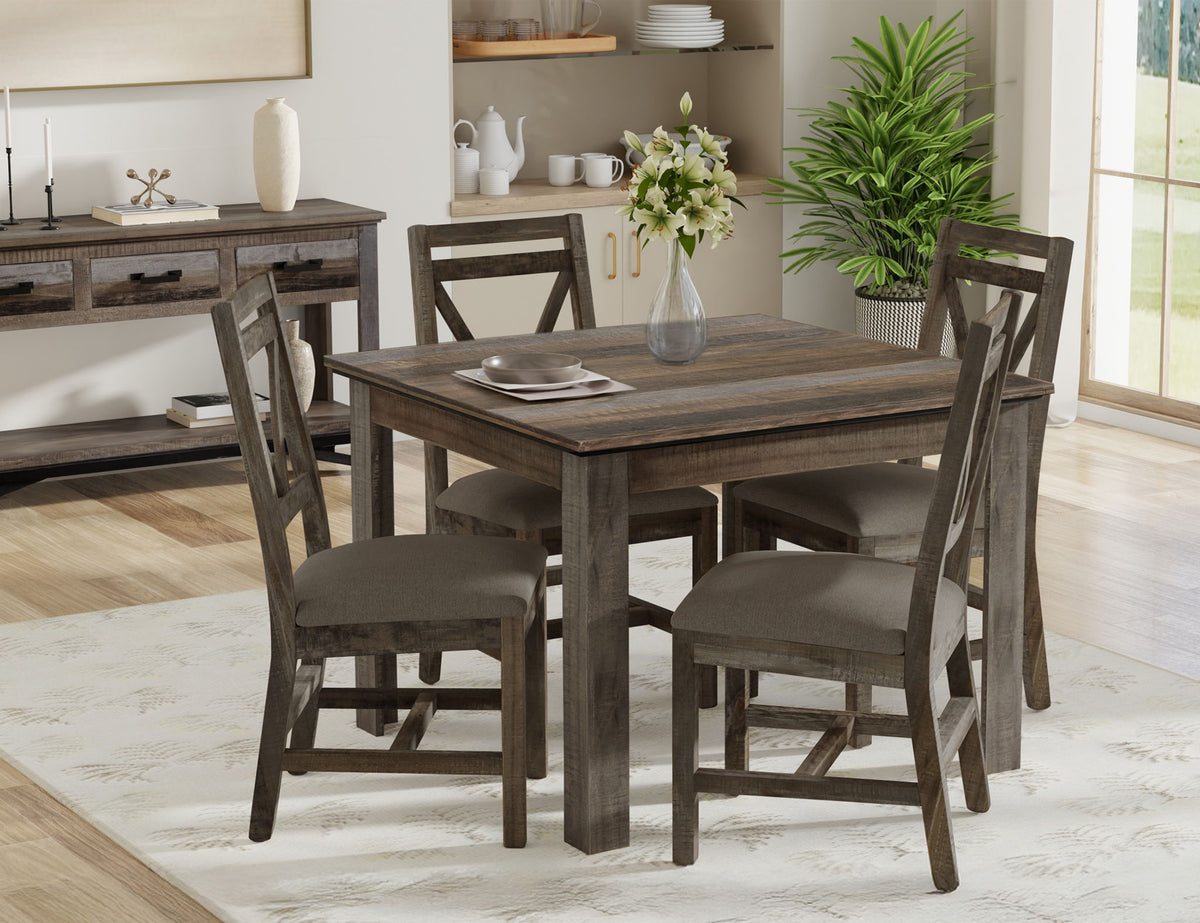 Loft - 42" Table - Two Tone Gray / Brown