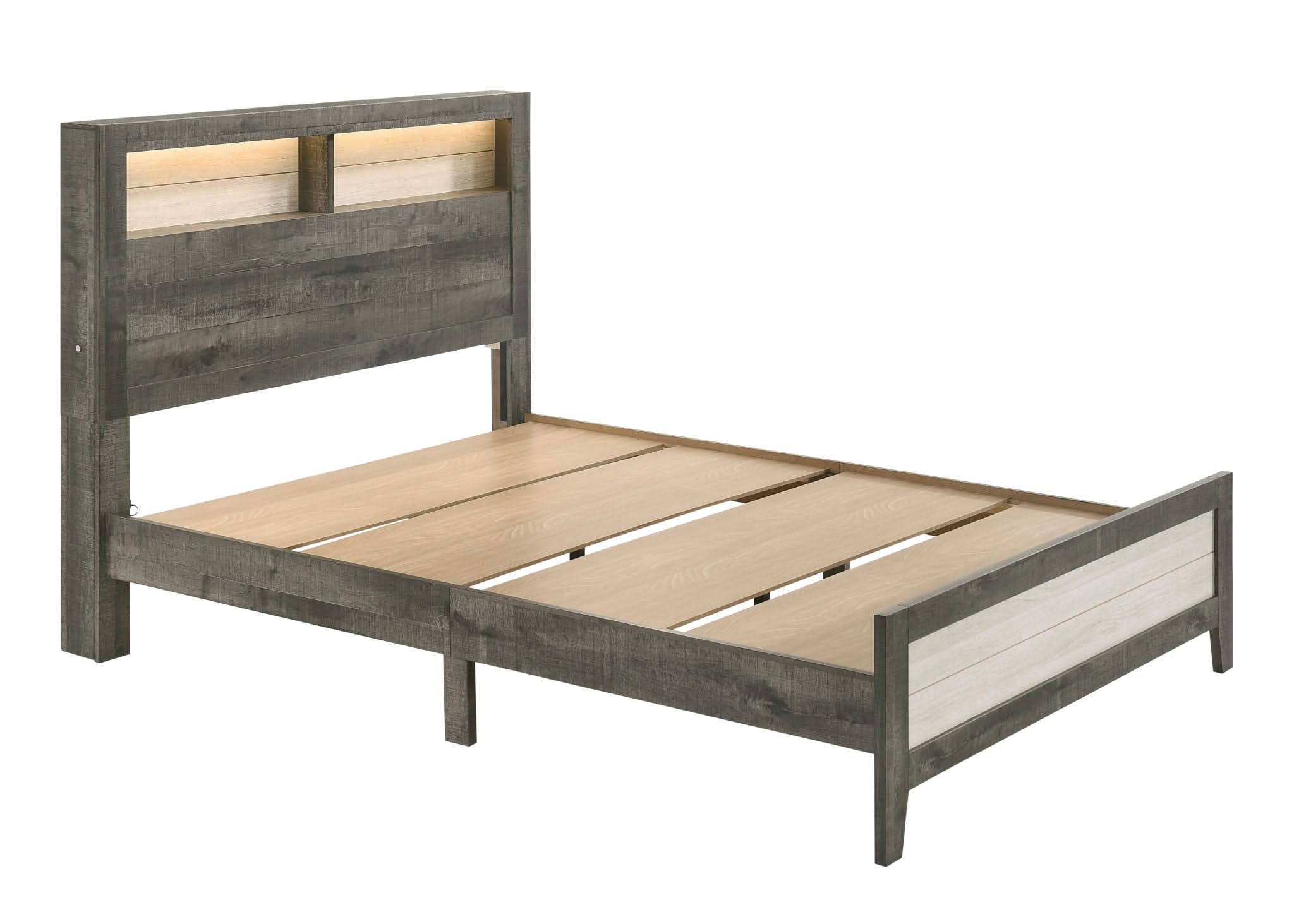 Rhett - Queen 4 Piece Bedroom Set - Chalk / Gray