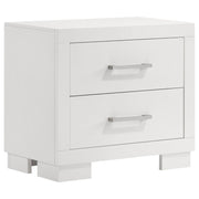 Jessica 2-drawer Nightstand Snow White