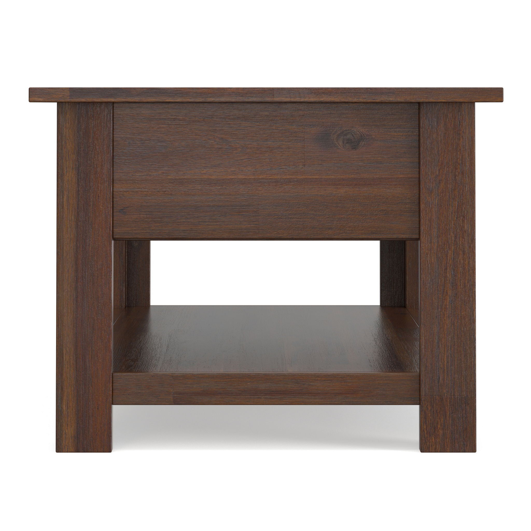 Monroe - Rectangular Coffee Table With Drawers - Brown
