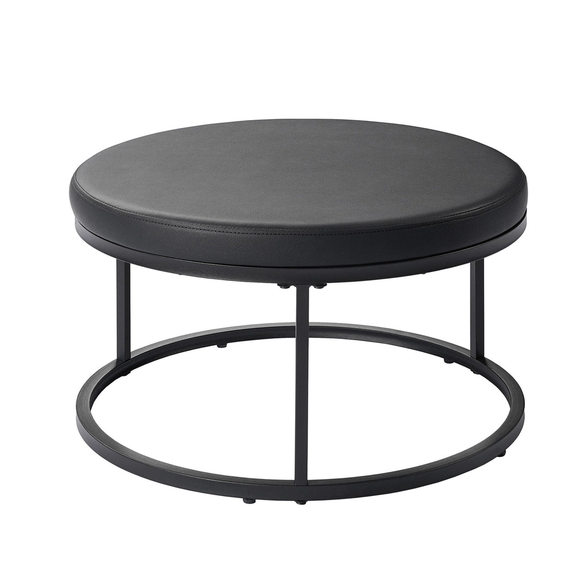 Forma - 4 Piece Occasional Set (1 Coffee, 1 Large End Table & 1 Stool, 1 Small End Table) - Black / White / Gray