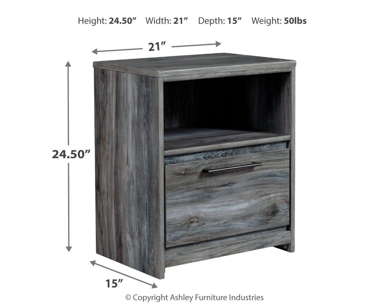 Baystorm - One Drawer Night Stand