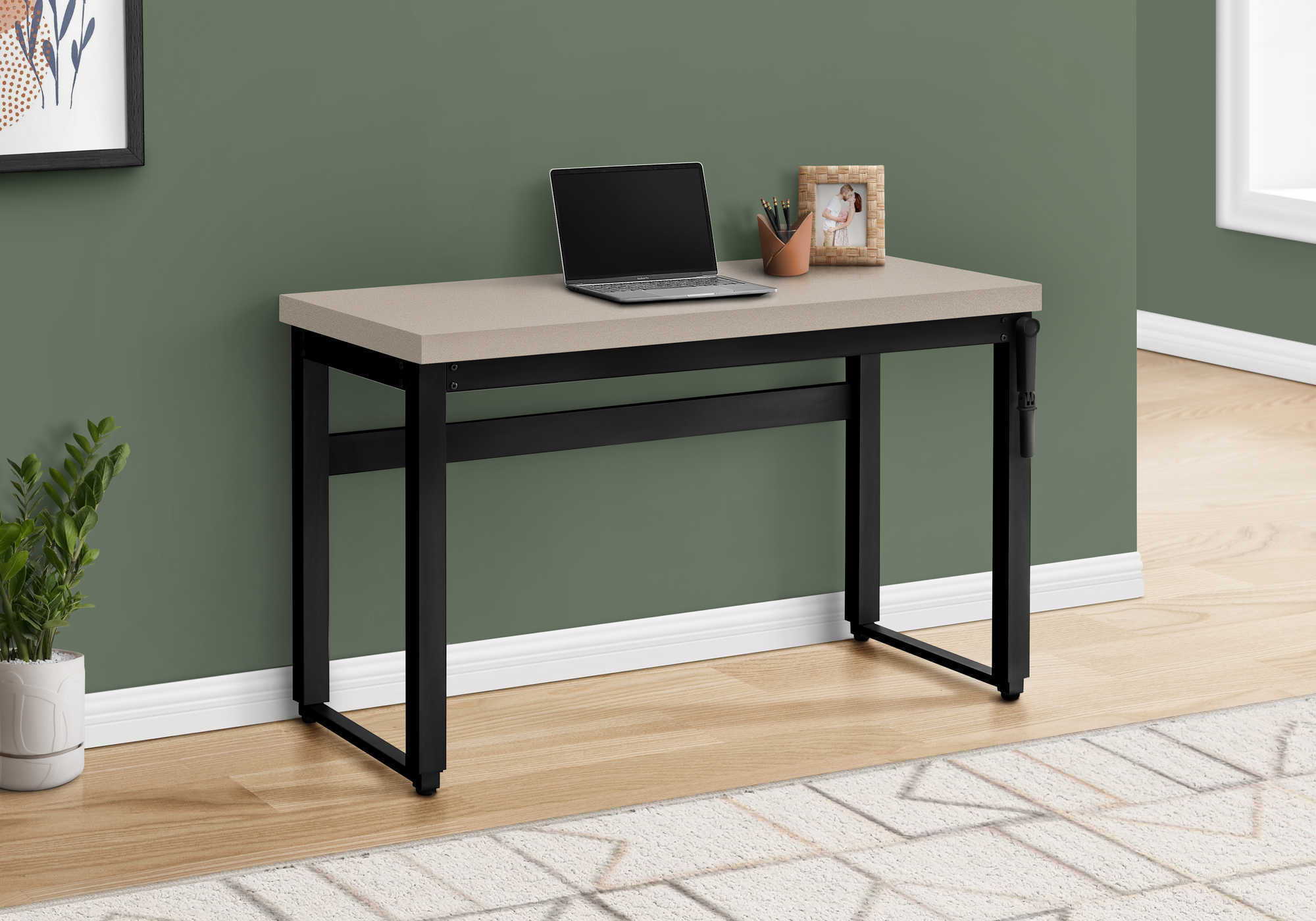 Computer Desk, Home Office, Standing, Adjustable, Laptop, Contemporary & Modern