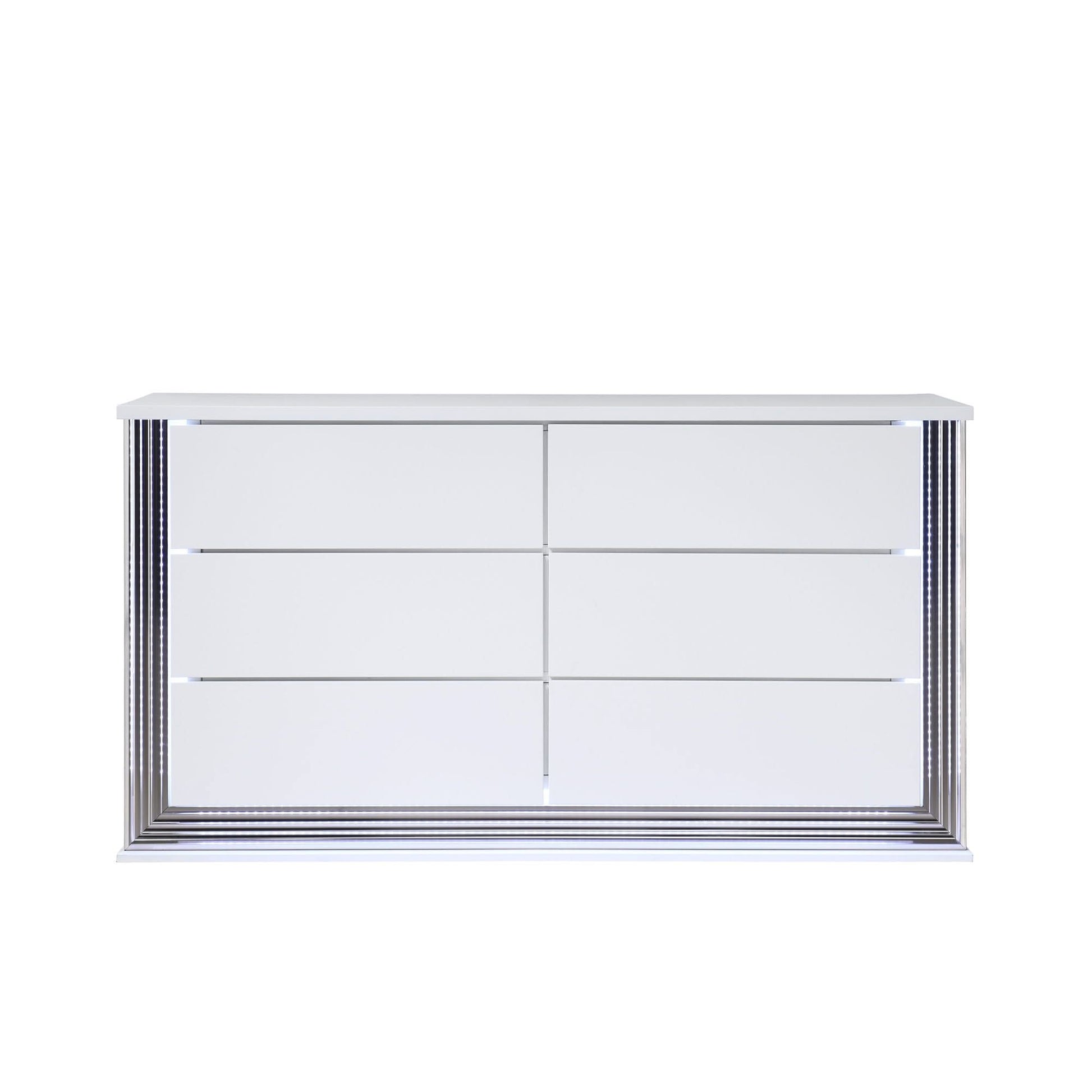Moon - Smooth Dresser With LED - White - | Free Shipping
