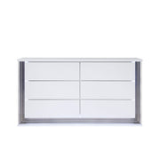 Moon - Smooth Dresser With LED - White