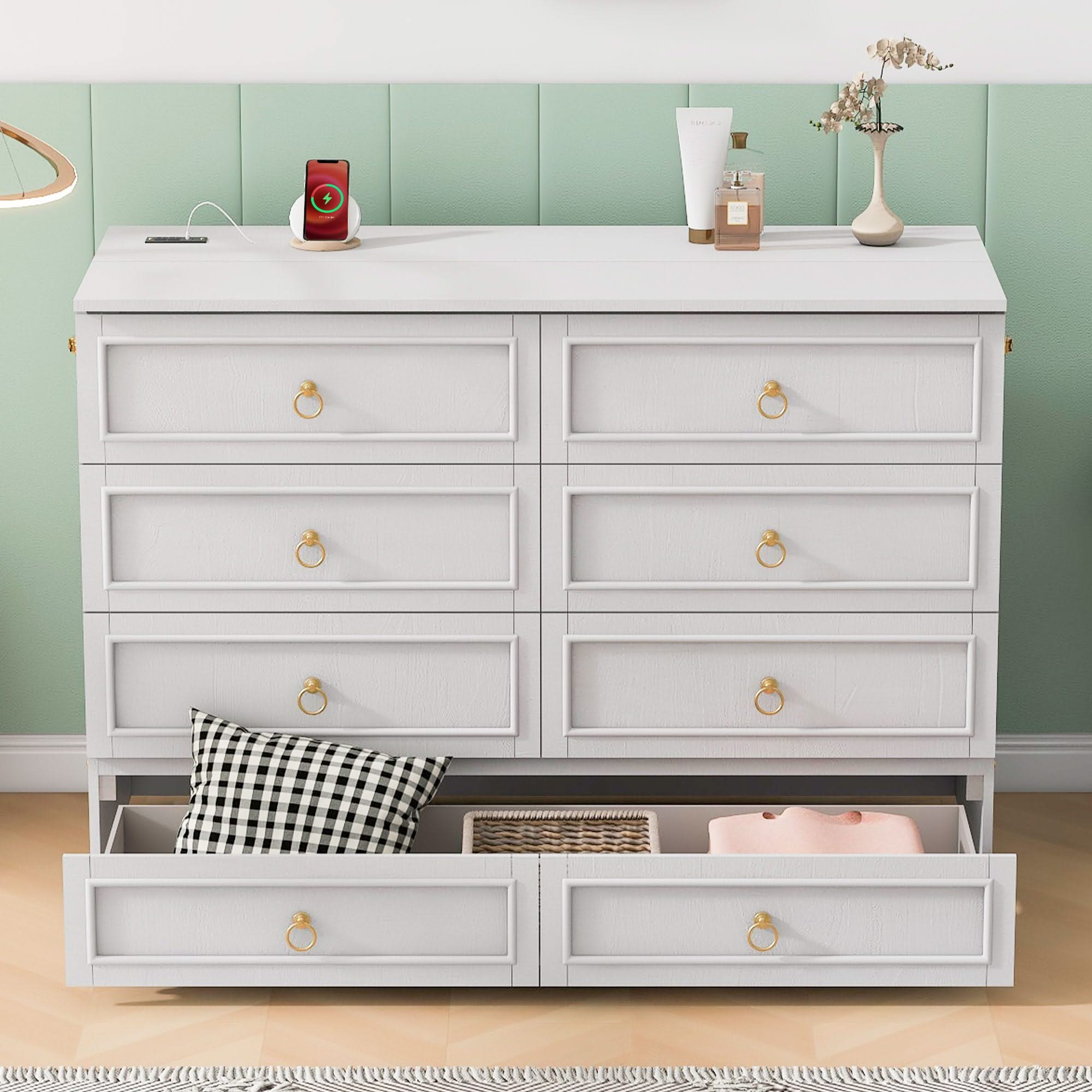 Murphy Bed With Large Drawers And Stylish Design