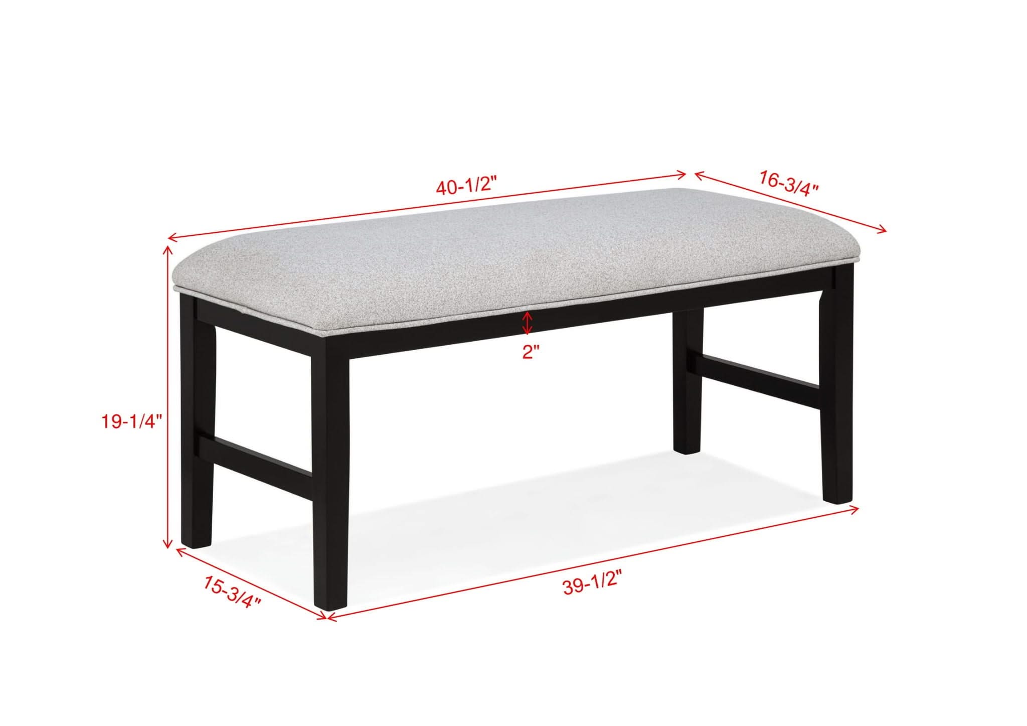 Sebastian - Bench - Black / Gray