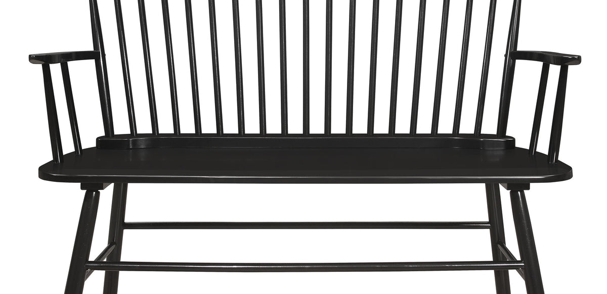 Jerimiah - Spindleback Bench - Black